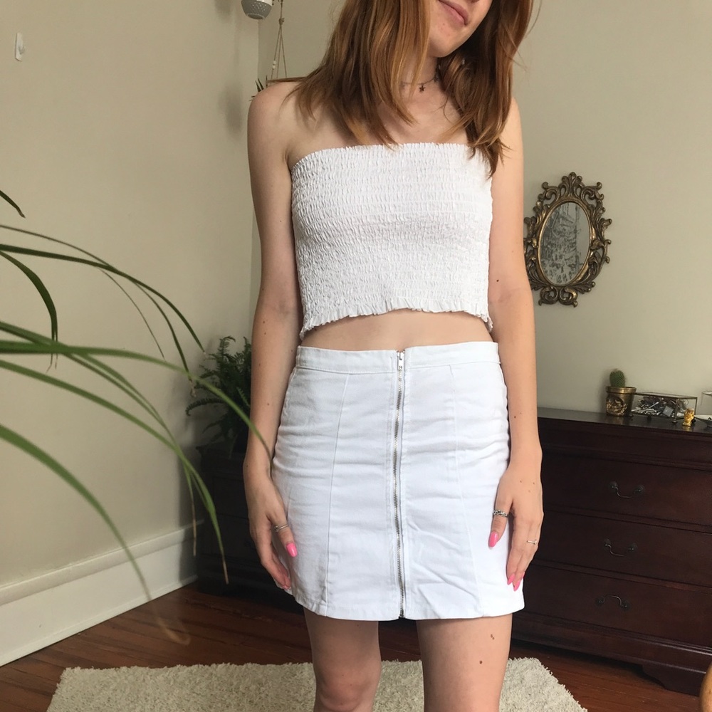 White bandeau top